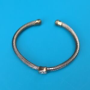 Vintage Silver and Gold-Tone Twisted Bracelet